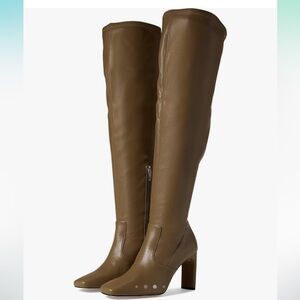 Franco Sarto Flextall Wide Calf Over the Knee Boots Size 7 Color Clay NWOT